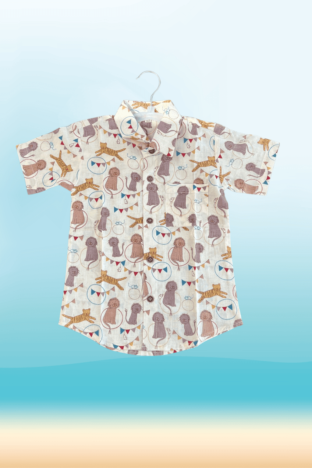 Circus Animal Co-ord Shirt & Shorts Set – 100% Cotton (1–10 Years)