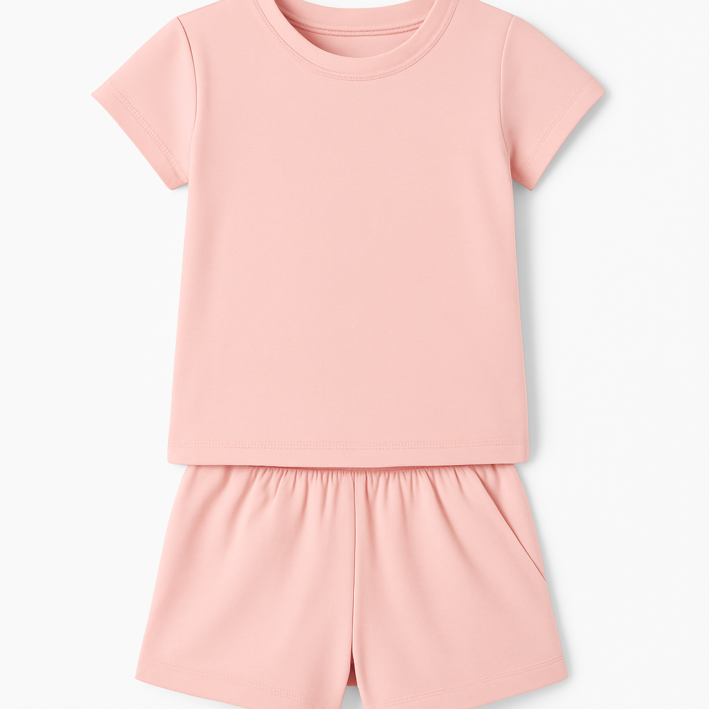 Cucu Cuddles Unicorn Pink Tee and Shorts Set for Girls