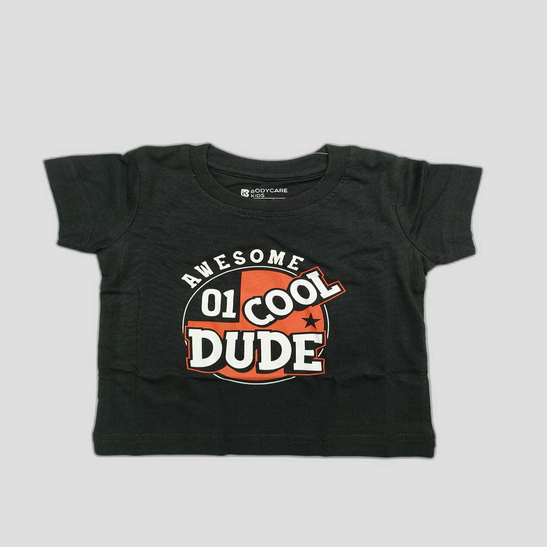 Boys Black 'Awesome Cool Dude' Graphic T-shirt
