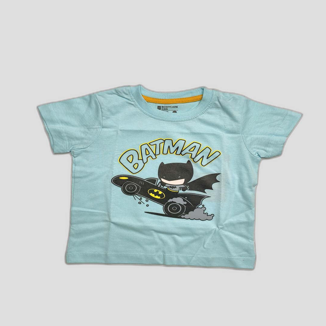 Boys Blue Batman Print T-Shirt – Soft Cotton Tee