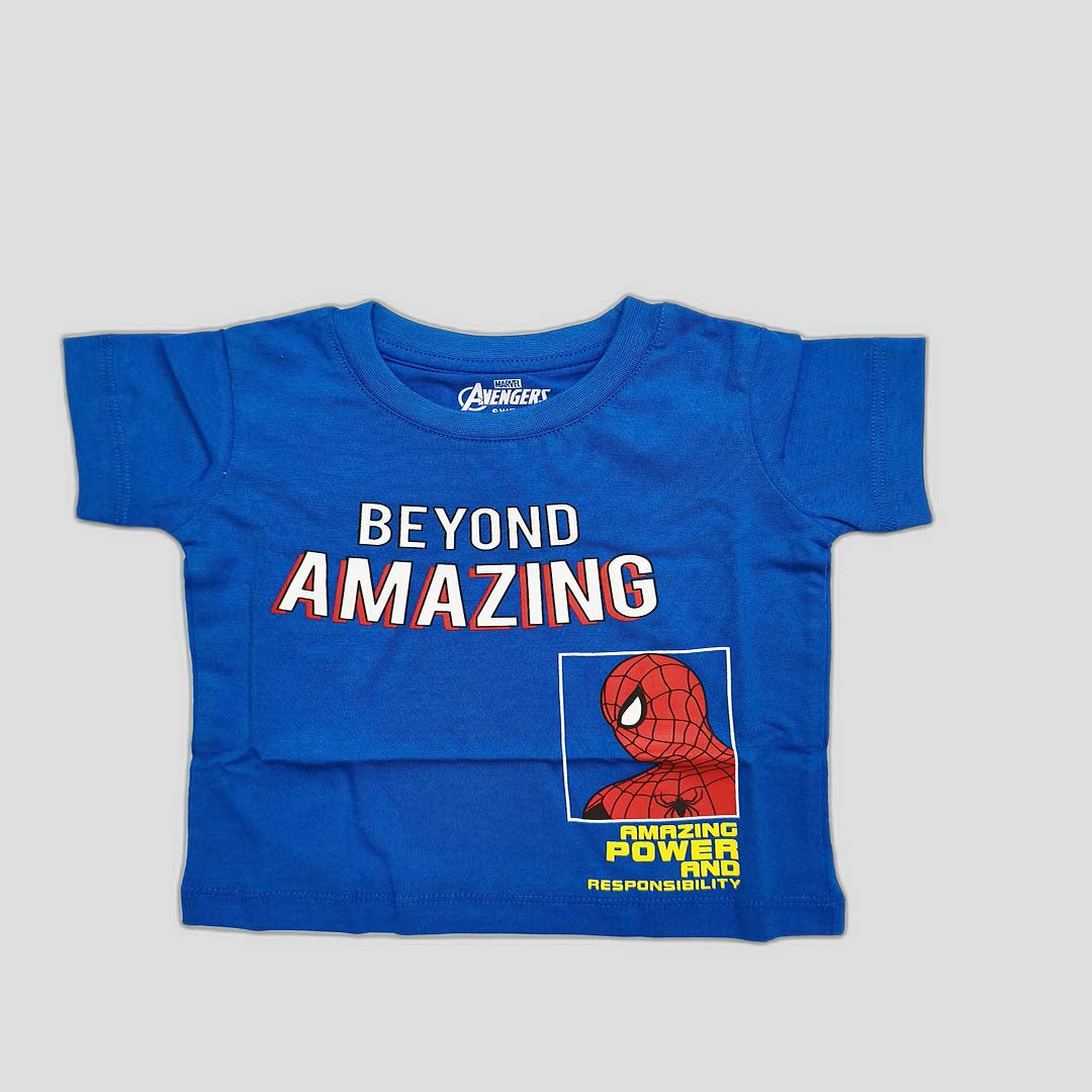 Boys Blue Spiderman 'Beyond Amazing' Graphic T-Shirt