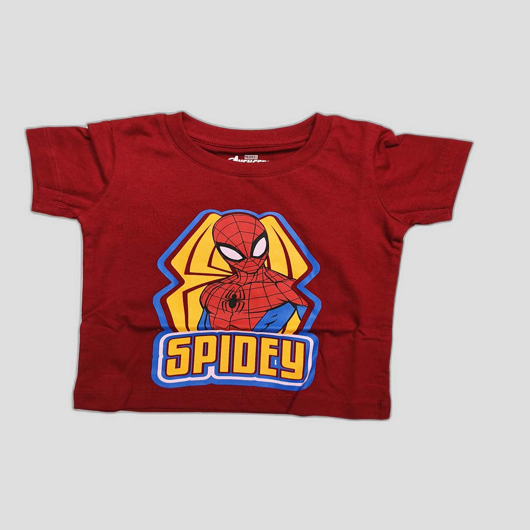 Boys Red Spiderman Graphic T-Shirt