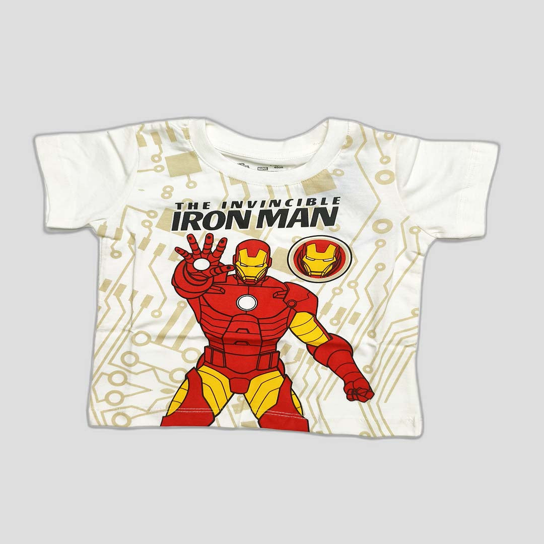 Boys White Iron Man Graphic T-Shirt – Marvel Official