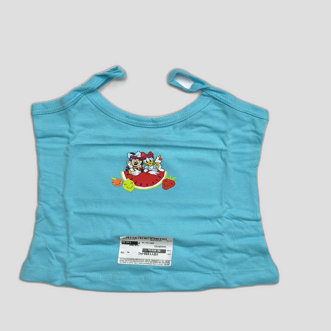 Girls Cartoon Print Cotton Vest - Assorted Colors