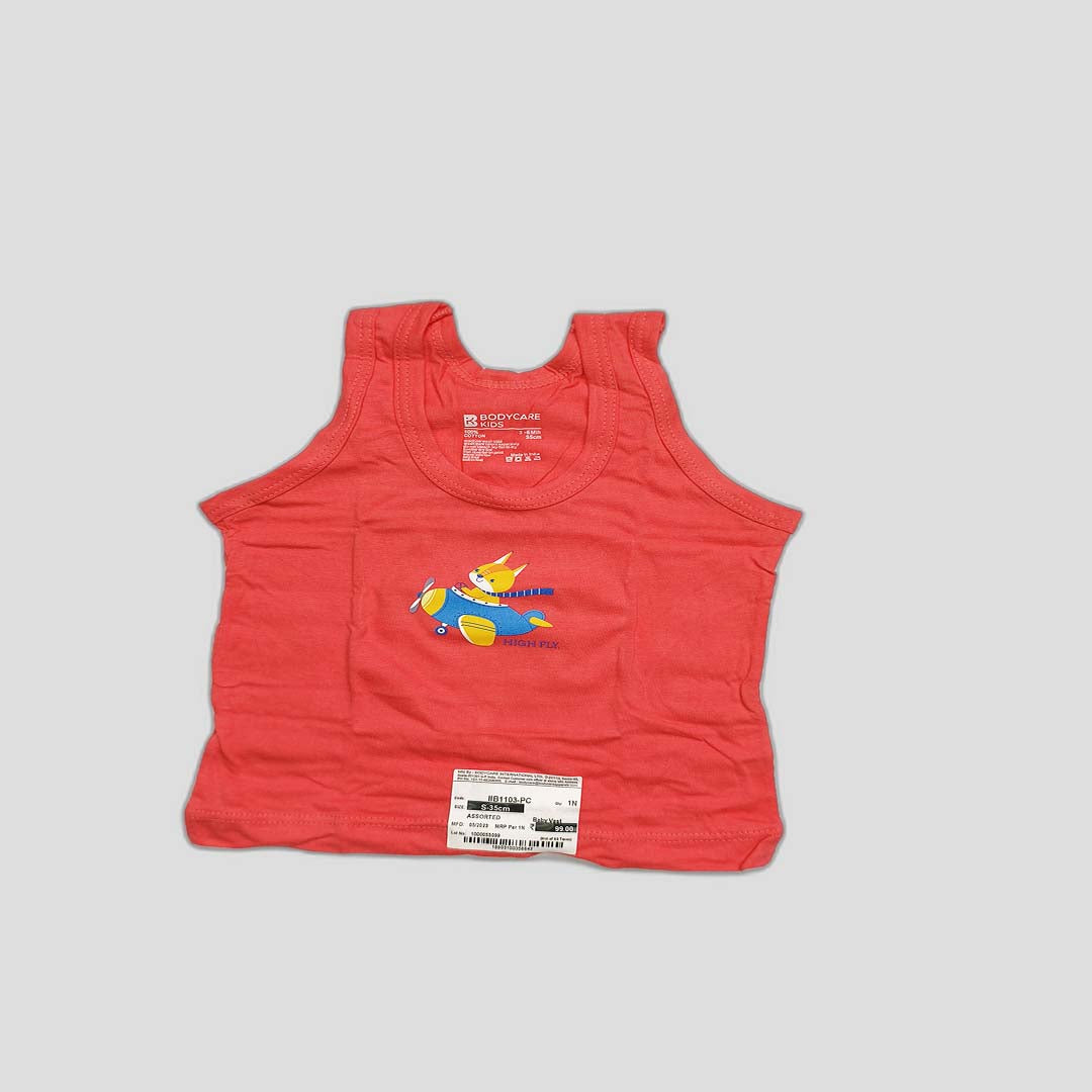 Unisex Kids Cotton Vests – Multicolour Pack, Fun Prints
