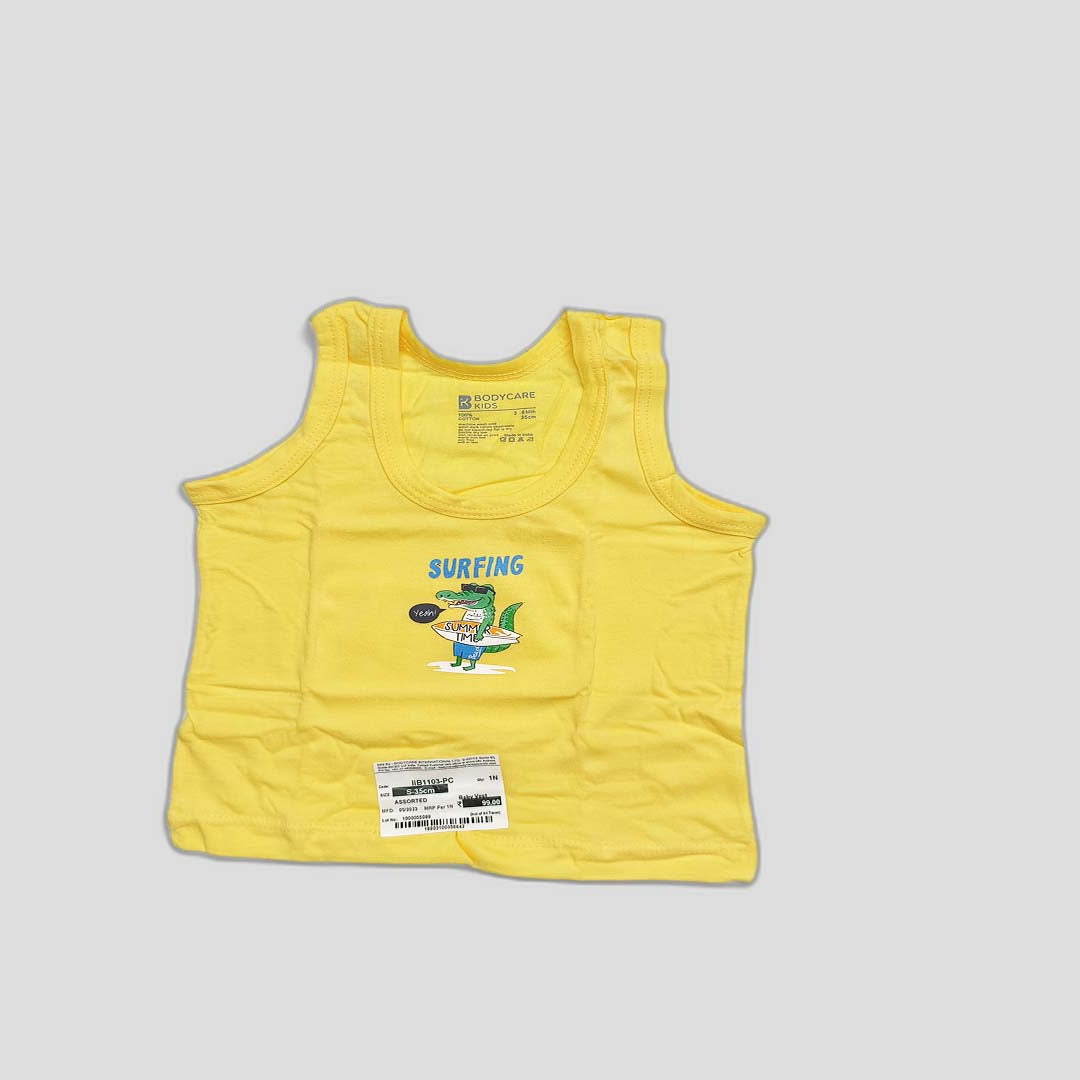 Unisex Kids Cotton Vests – Multicolour Pack, Fun Prints