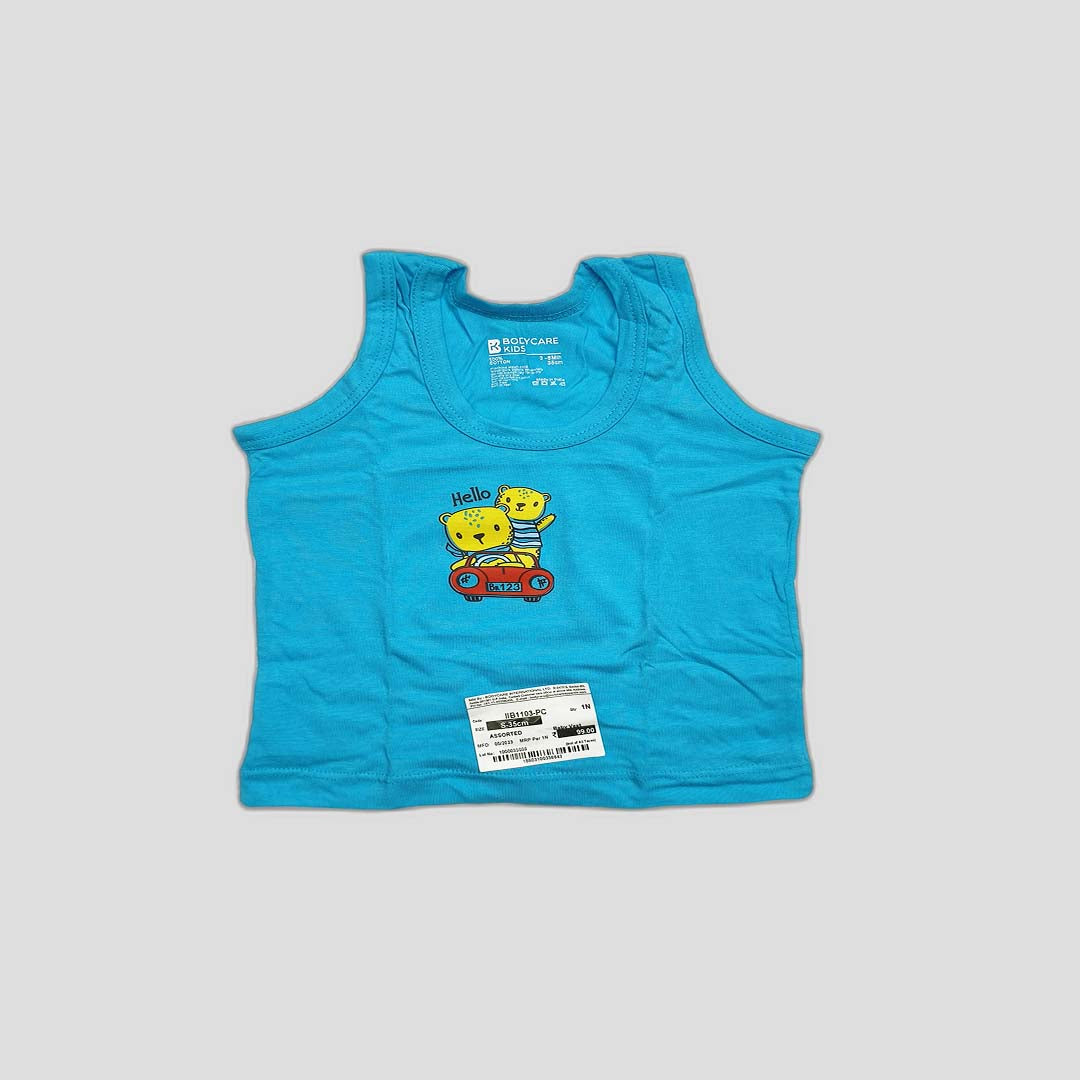 Unisex Kids Cotton Vests – Multicolour Pack, Fun Prints