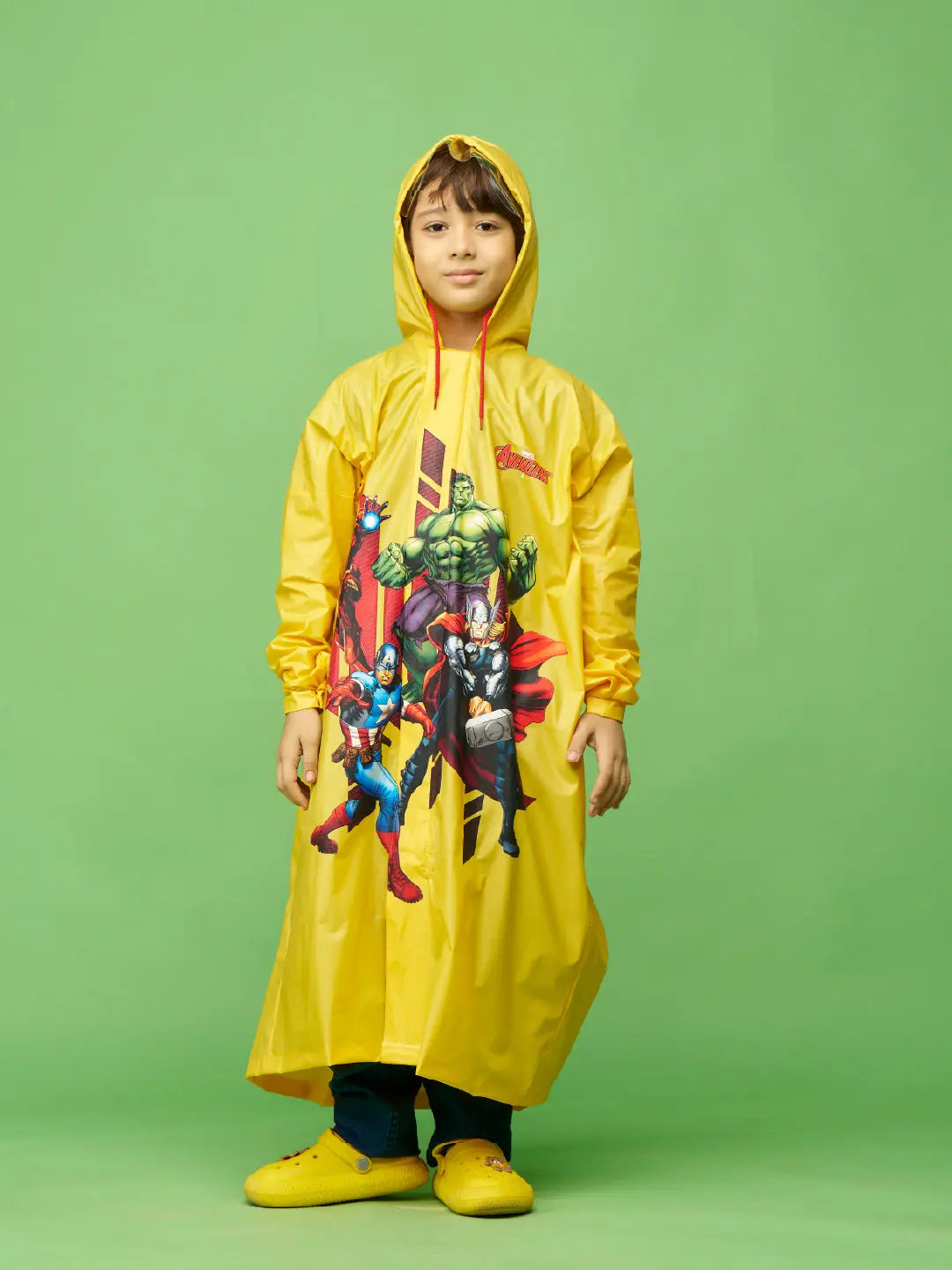 Zeel Mighty Star Raincoat for Boys Avengers Print (9-10 Years)