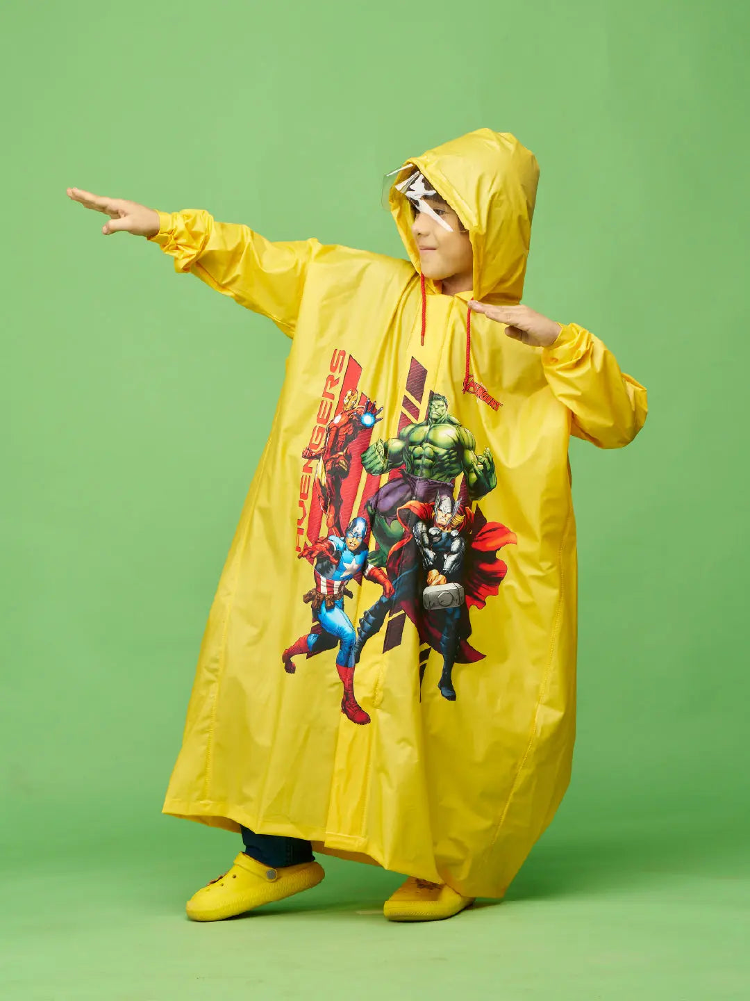 Zeel Mighty Star Raincoat for Boys Avengers Print (9-10 Years)