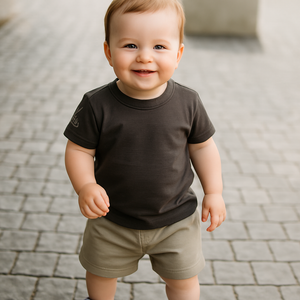 Cucumber Club Boys' Black & Gray New York Print Tee & Shorts Set