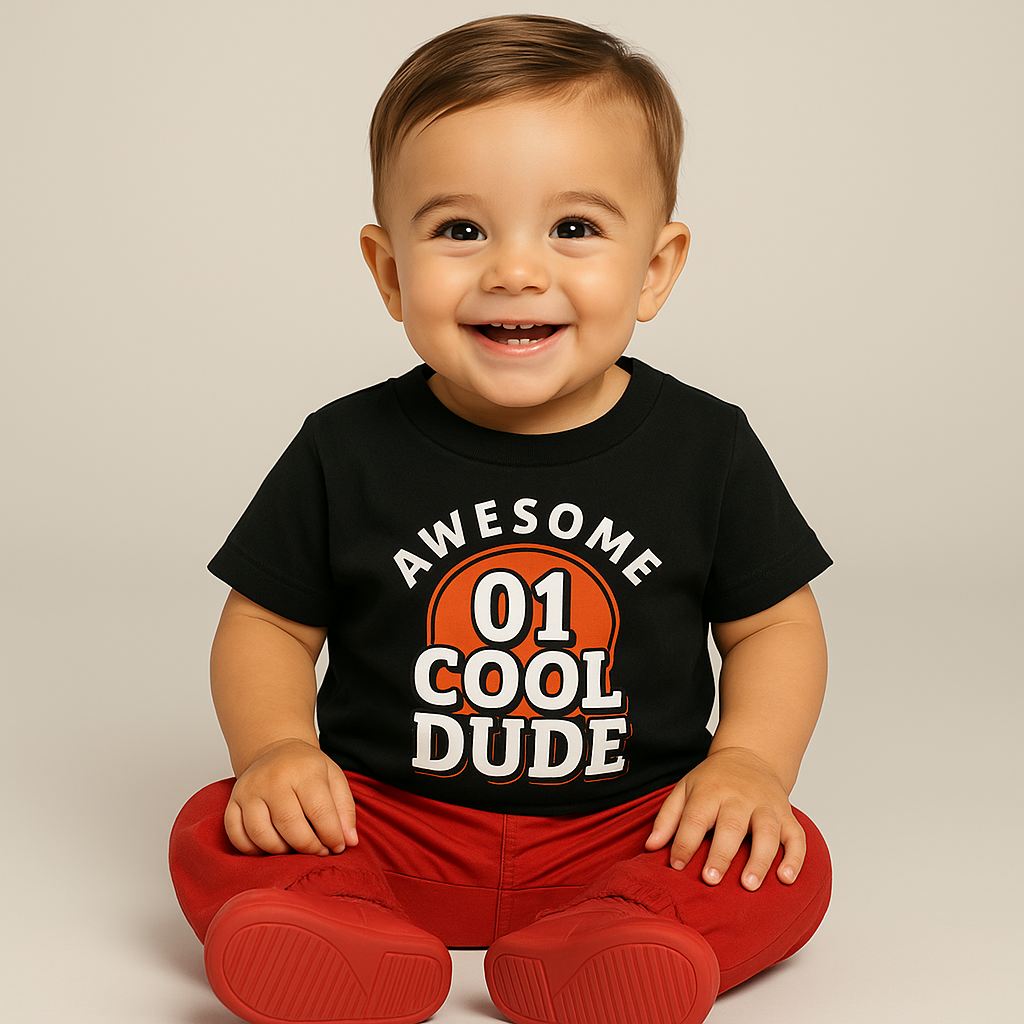 Boys Black 'Awesome Cool Dude' Graphic T-shirt