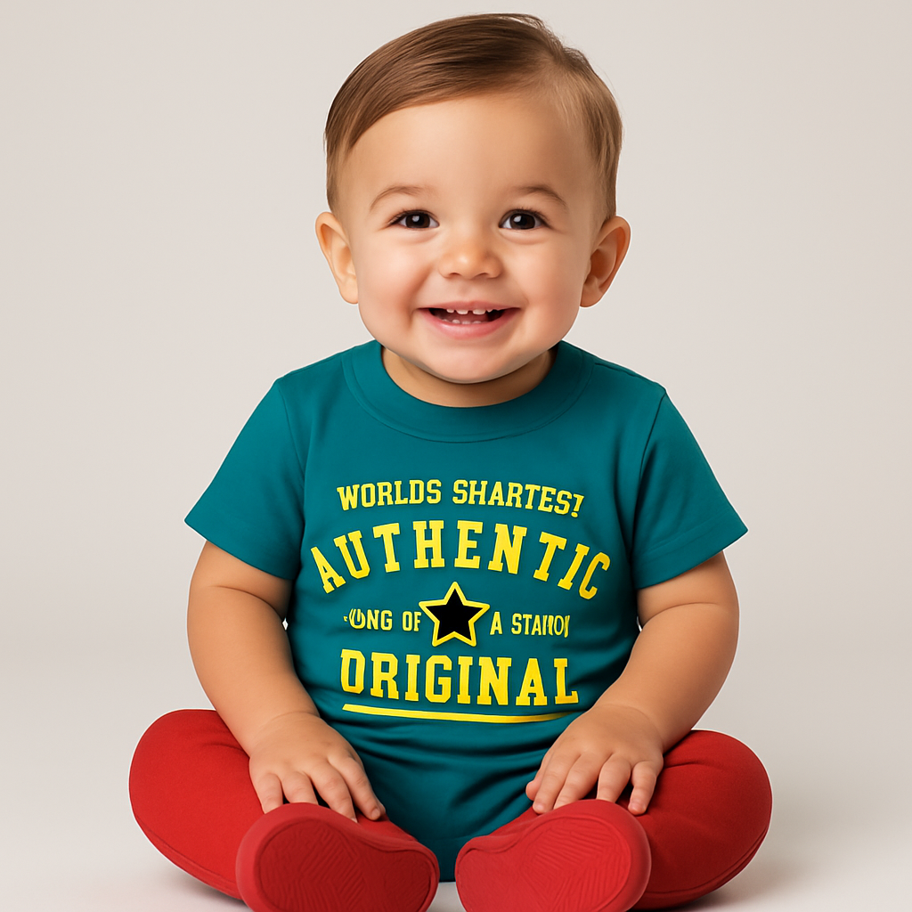 Boys Green "Authentic Original" Graphic T-Shirt