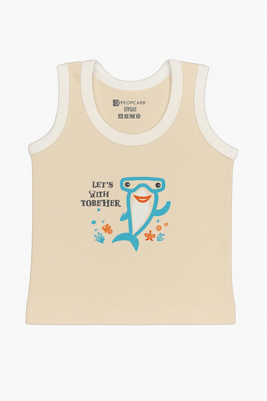 Unisex Summer Vest with Cute Dino & Shark Prints
