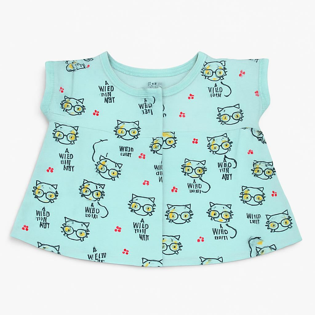 Adorable Printed Frock for Girls – Cute Animal & Princess Designs- Set of 3
