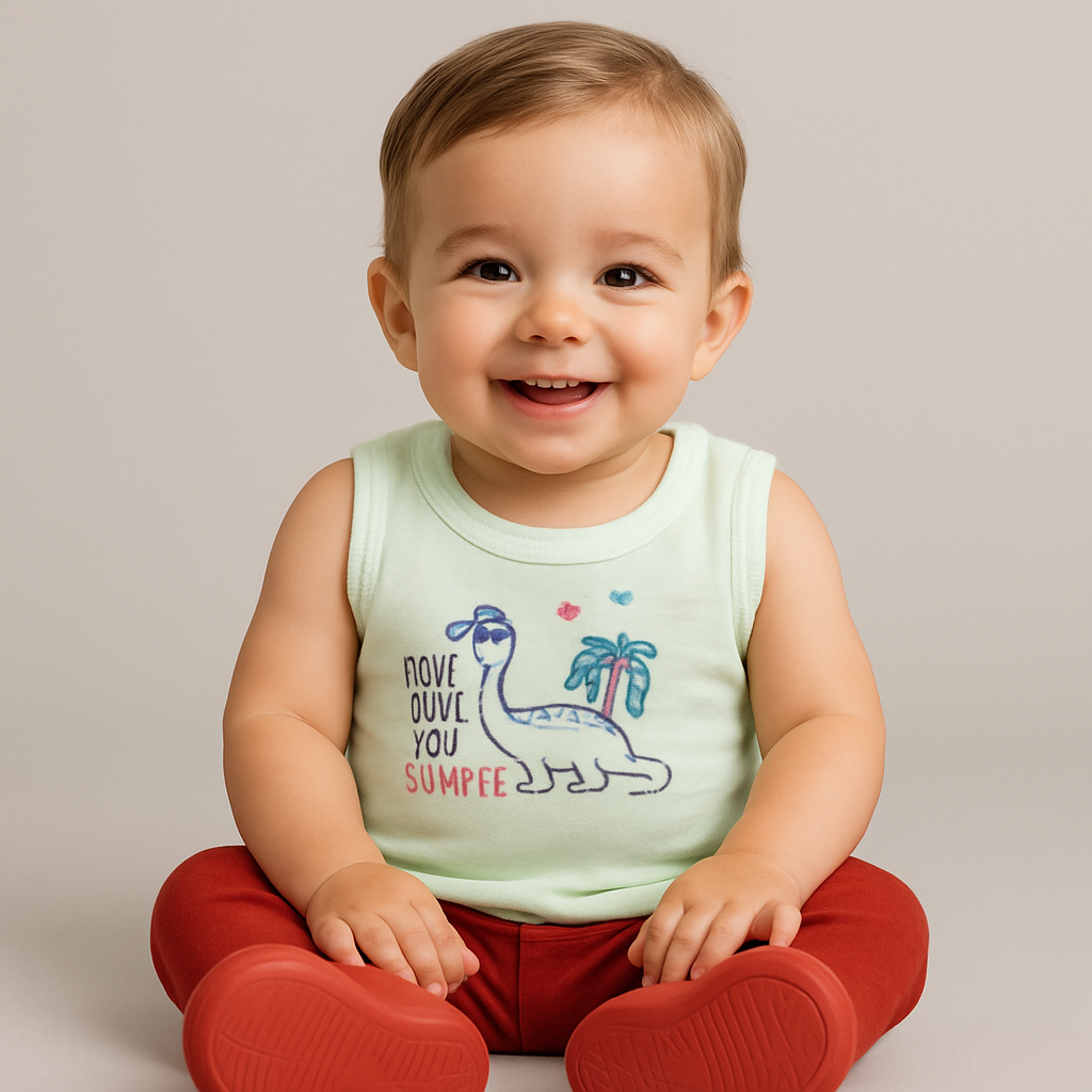 Unisex Kids Cotton Vest – Set of 3, Sleeveless