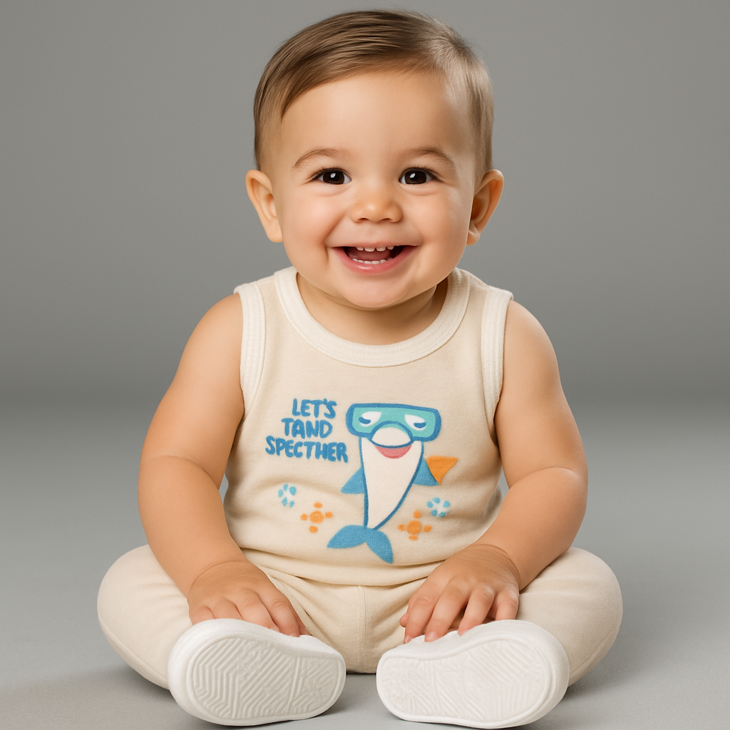 Unisex Kids Cotton Cartoon Vests – Cute Animal Prints