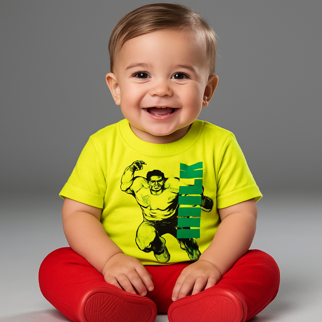 Boys Neon Green Hulk Graphic T-Shirt