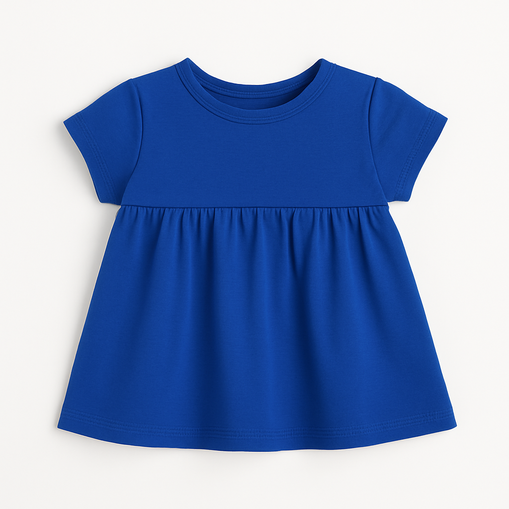 Girls Cotton Frock – Colorful Cute Button-Front Dress