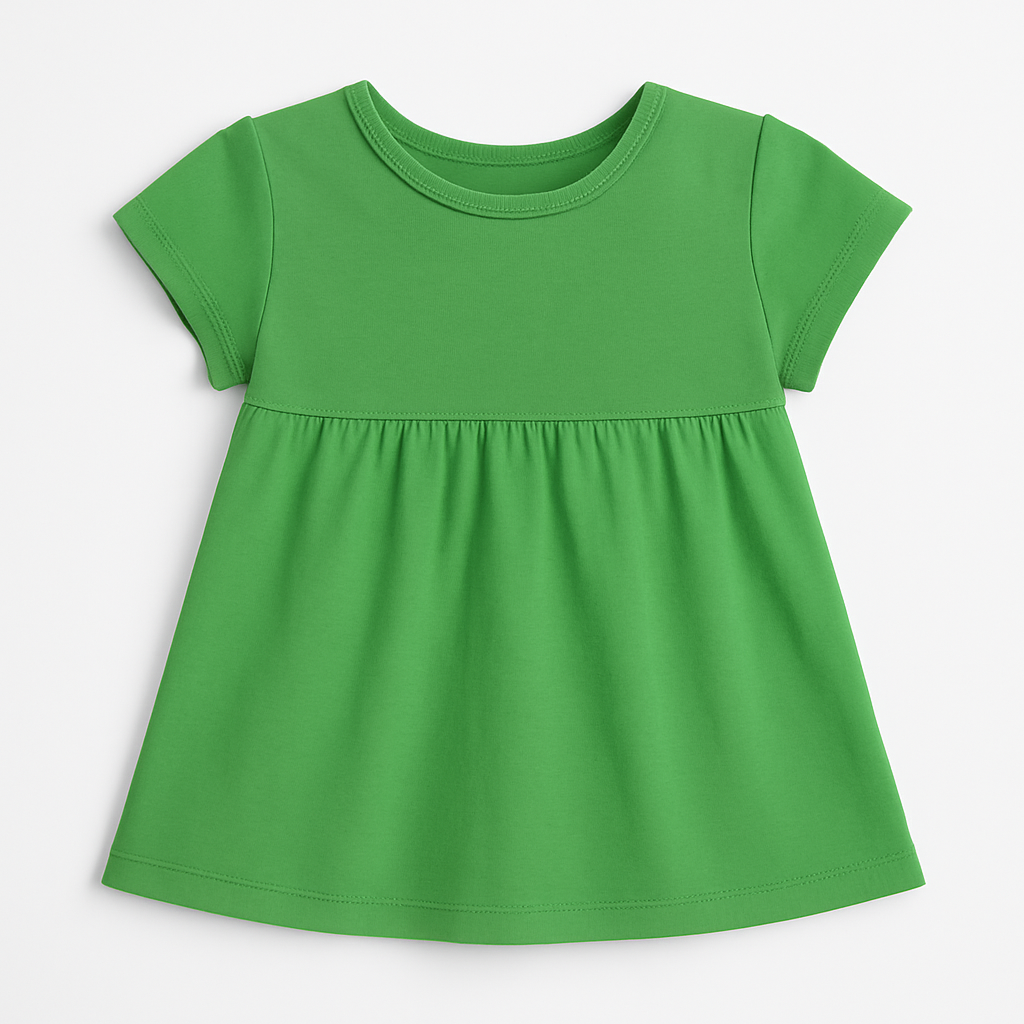 Girls Cotton Frock – Colorful Cute Button-Front Dress