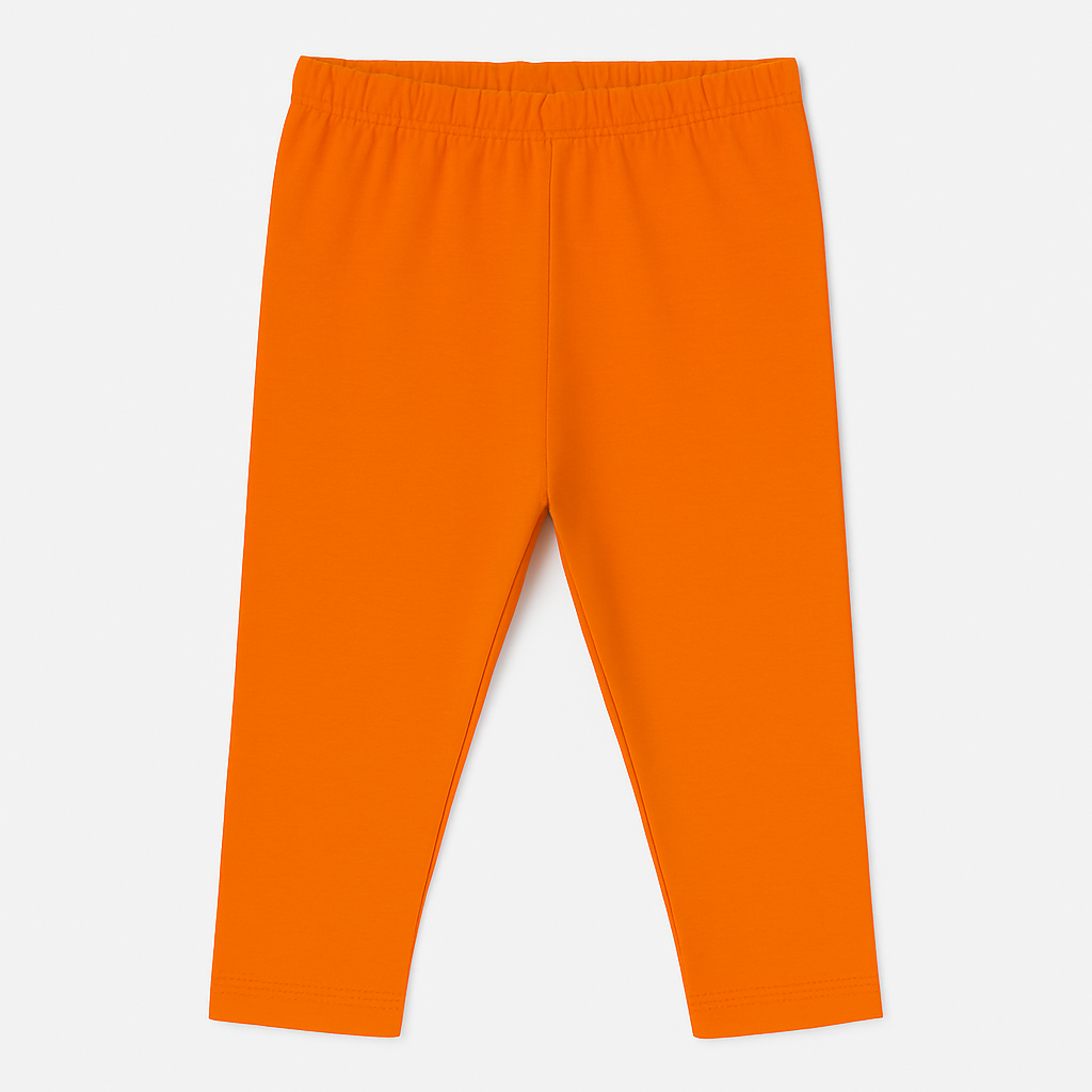 Boys Orange Track Pants with Black Side Stripes