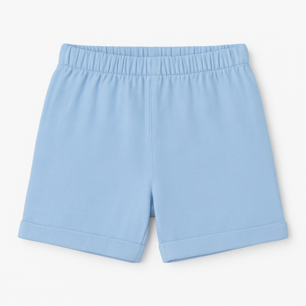 Boys Blue Shorts with 'World's Best Bro' Print