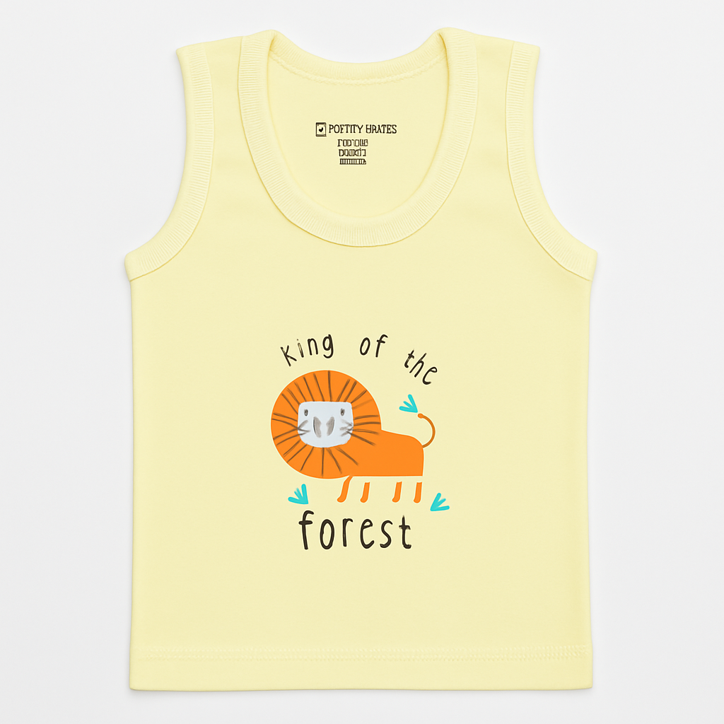 Unisex Kids Cotton Vest – Set of 3, Sleeveless