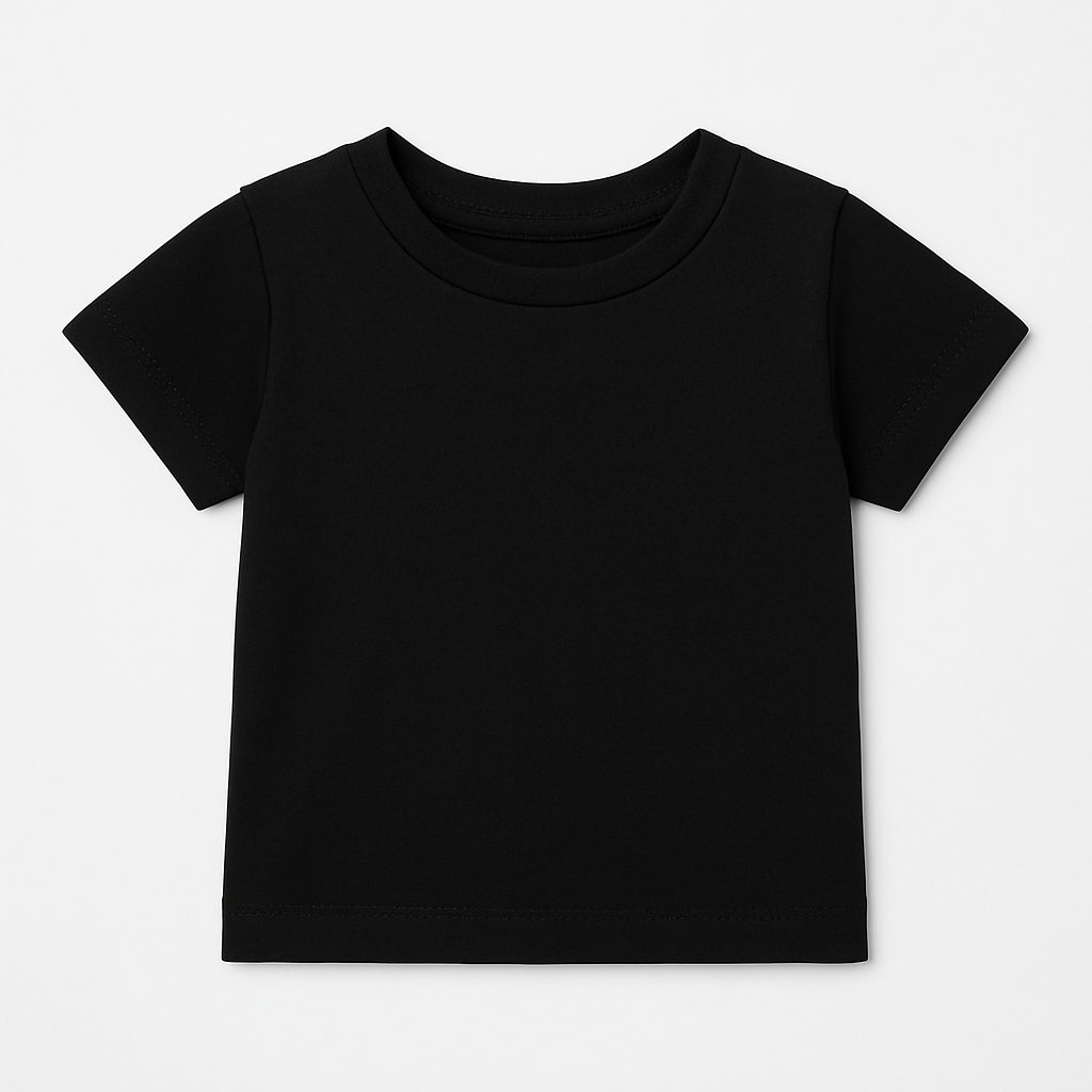 Unisex Classic Black T-Shirt for Boys & Girls