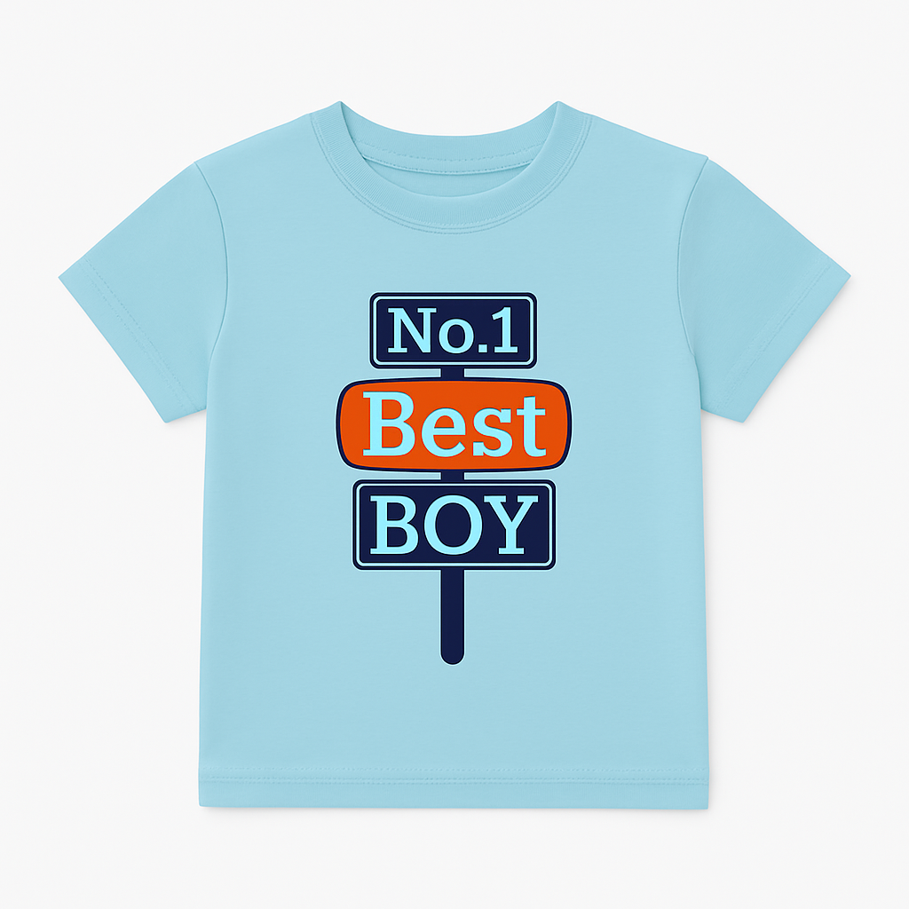 Sky Blue Boys T-Shirt – No.1 Best Boy Graphic Tee