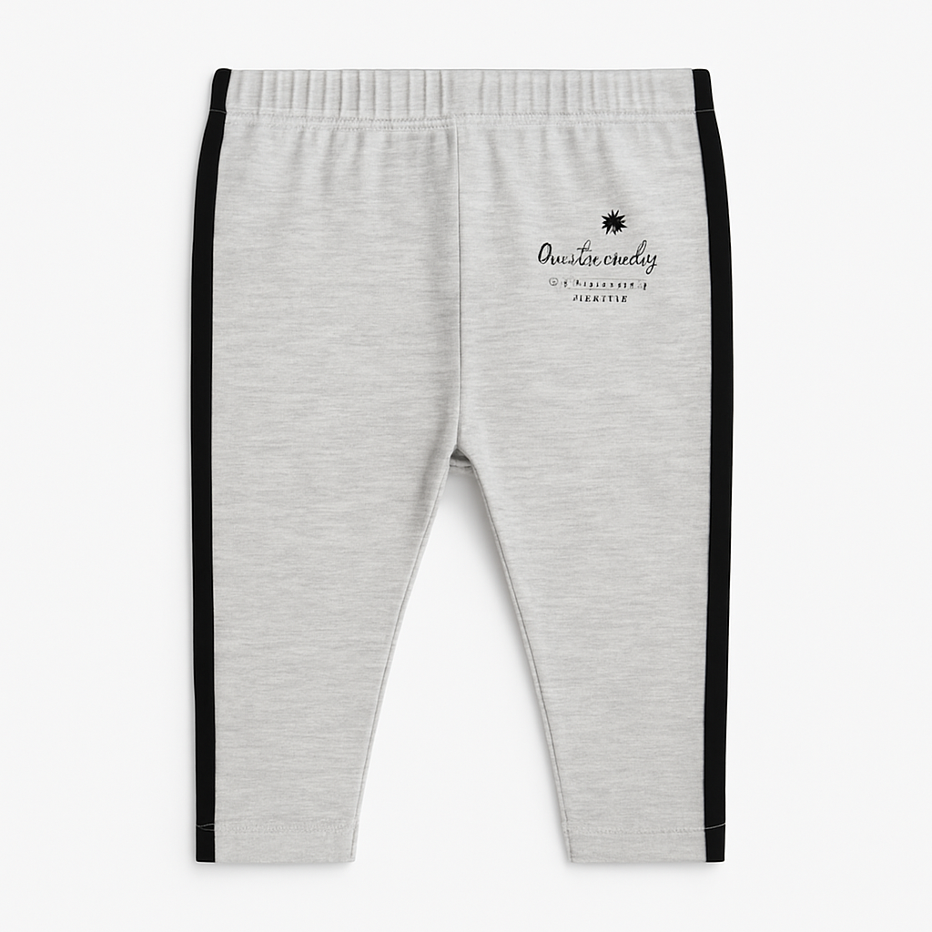 Boys Grey Track Pants with Side Stripe Detail